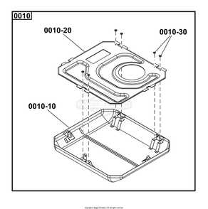 6913-00 - Roof Assembly / Roof Assembly Diagram and Parts List for 040746-00  Briggs and Stratton Generator